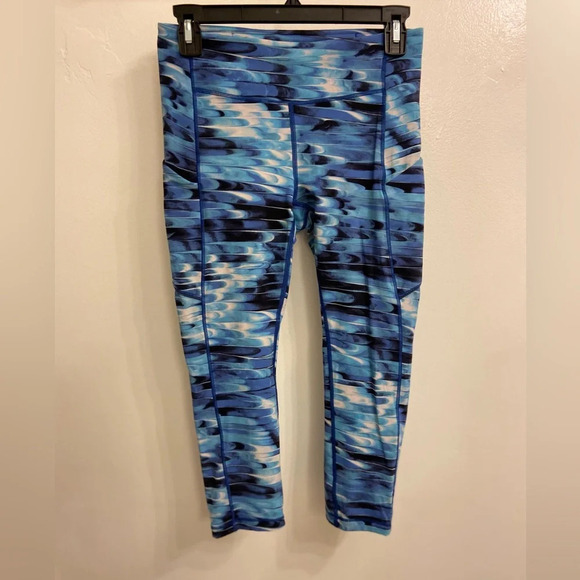 Lululemon Speed Up Crop Tidal Multi Blue Size 6 - Picture 1 of 7